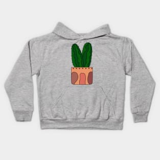 Cute Cactus Design #74: Earthy Cactus Friends Kids Hoodie